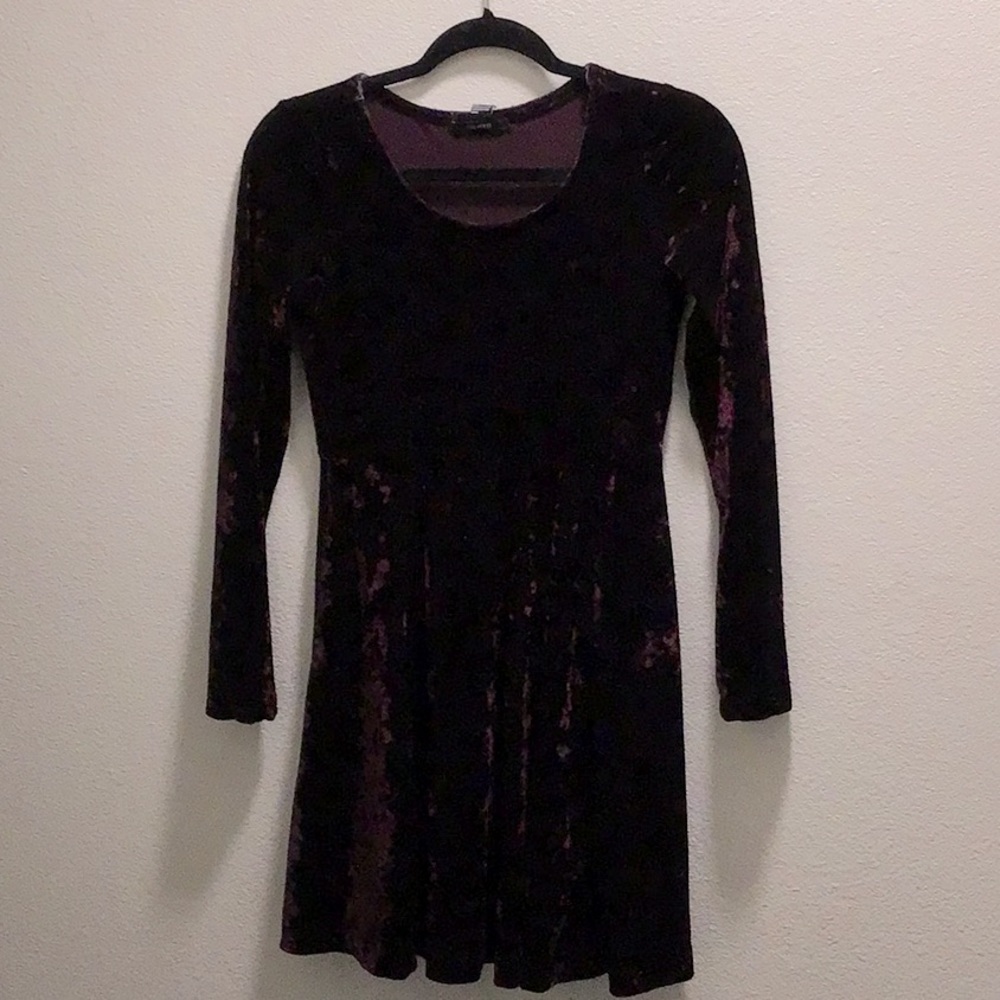 Forever 21 velvet dark purple dress